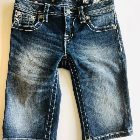Miss Me girls bermuda shorts jeans 14 - Picture 2 of 5